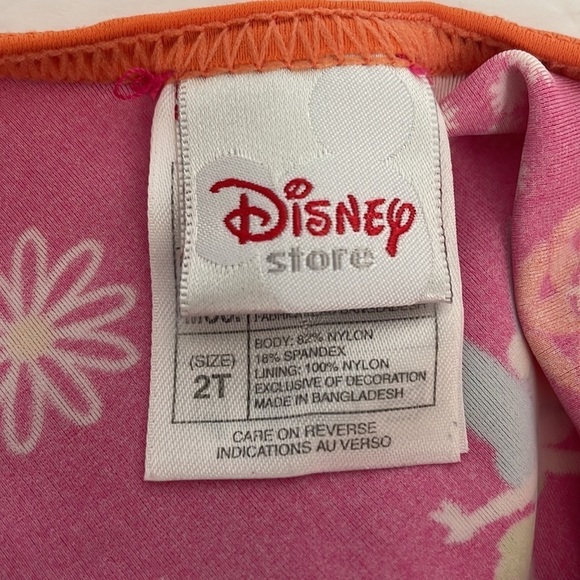 Disney Store Toddler Tinkerbell Swimsuit Hot Pink/Orange 2T - Picture 5 of 5